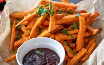 Frites de Patates Douces rôties au four